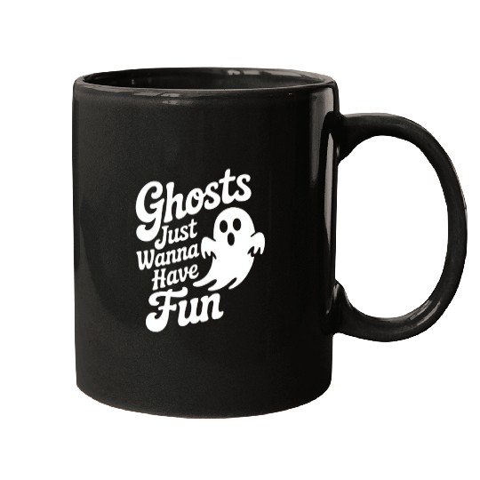 Whimsical Ghost Funny Quote Design Mugs