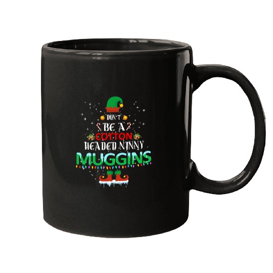 Elf Cotton Headed Muggins Christmas Gift Mugs