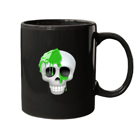 skull toxic emoticon Mugs