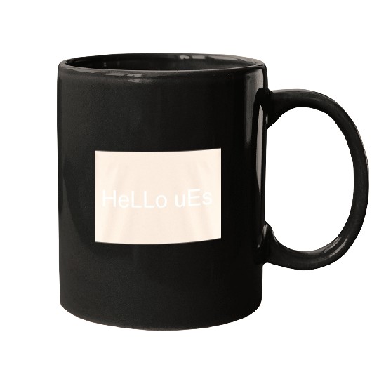 Minimalist Hello Text Design Mugs
