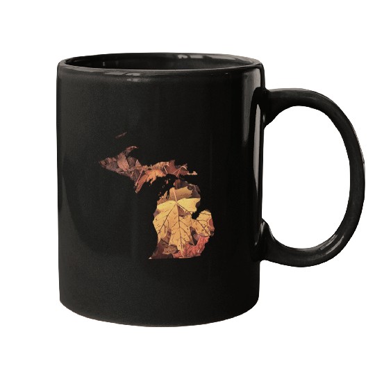 Michigan Autumn Fall Leaves Mugs