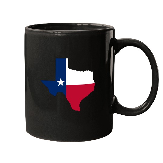 Texas State Flag Map Mugs