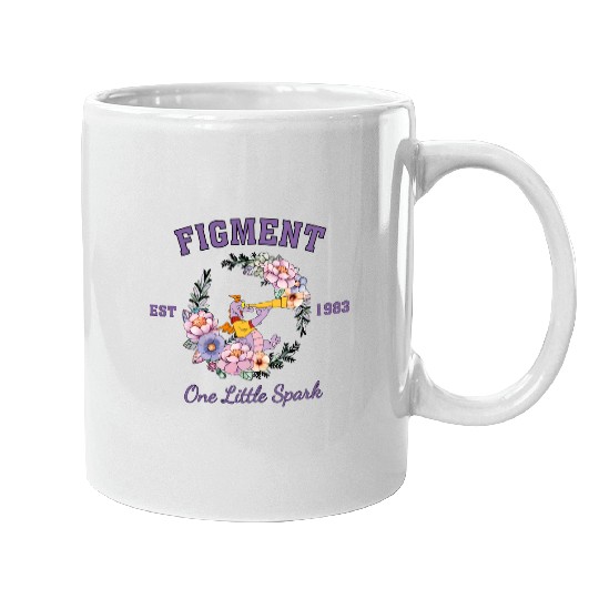Disney Figment Mugs, Purple Dragon Mugs, Figment Est 1983 Mugs