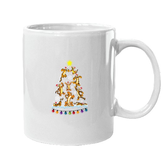 Disney Tigger Christmas Trees Holiday Mugs, Disneyland Trip Mugs