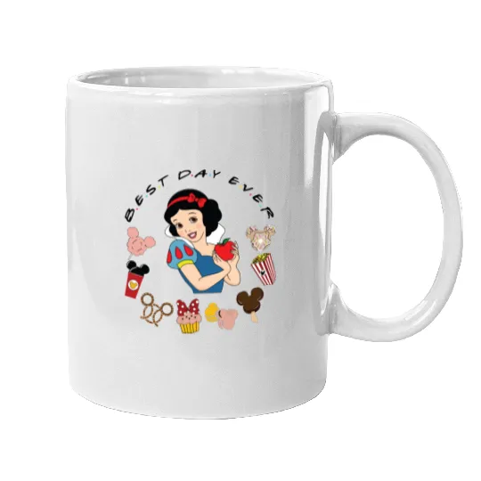 Disney Snow White Mugs, Snow White Disney Snacks Mugs, Disney Best Day Ever Snow White Mugs