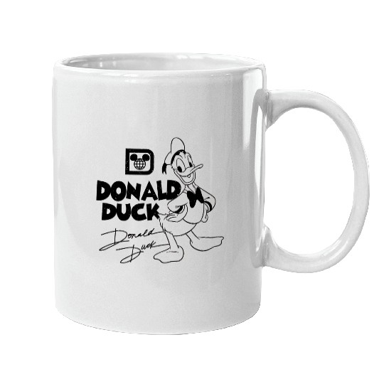 Vintage Donald Duck Mugs, Disney Mugs, Disney Donald Daisy Mugs