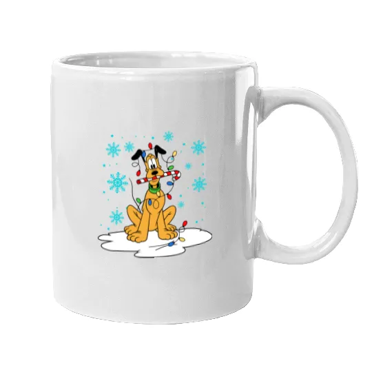 Disney Christmas Mugs, Pluto Christmas Mugs, Disney Pluto Mugs