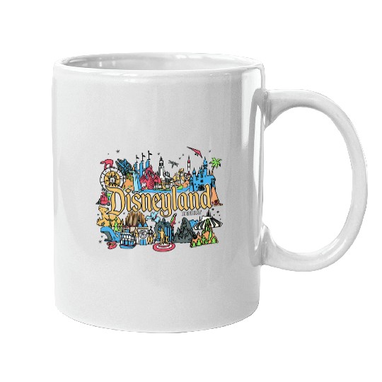Retro Disneyland Resort Mugs, Vintage Disneyland Parks Mugs| Disney100 Years Of Wonder Mugs