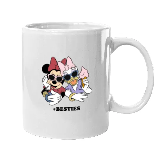 Retro Minnie and Daisy Mugs, Disney Bestie Mugs, Minnie Mouse Mugs, Disney Girl Trip, Disney Matching Mugs