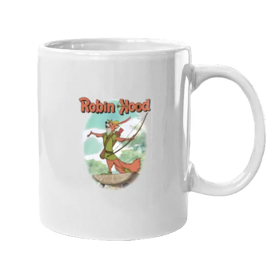 Vintage Robin Hood Mugs, Robin Hood Disney Mugs