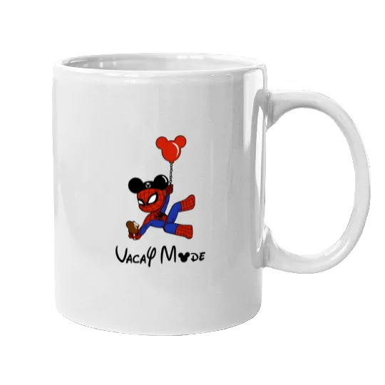 Spiderman Vacay Mode Mugs, Disney Spiderman Mugs