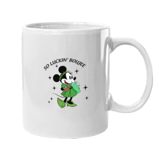 Minnie So Luckin Boujee Mugs, Lucky Minnie, Disney St Patricks Day