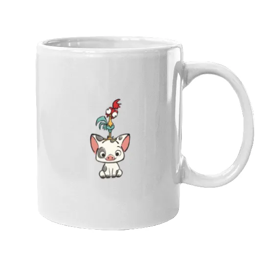 Colors Disney Moana Mugs, Hei Hei and Pua Mugs