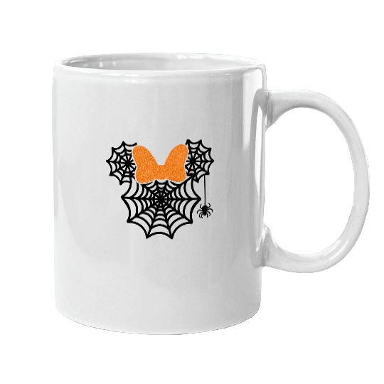 Minnie Mouse Spider Web Halloween Mugs, Disney Halloween Mugs, Minnie Mouse Halloween Mugs, Mickey Halloween Mugs,Halloween Spider Web Mugs