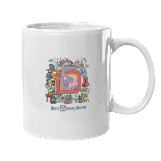 Disney Epcot Figment Mugs, Disney Figment Mugs
