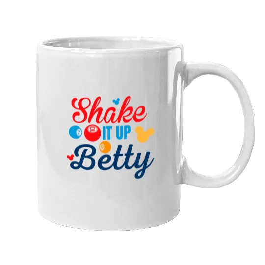 Shake it up Betty! Disney Cruise Line Bingo Mugs | Disney Cruise Mugs | Disney Bingo Mugs
