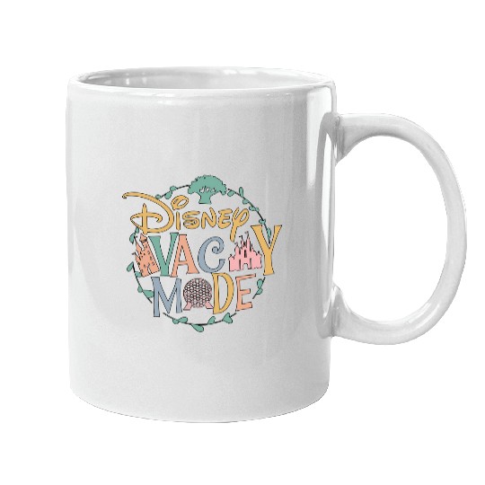 Disney Vacay Mode Mugs, Epcot Mugs, Disney Castle Mugs