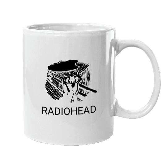 Scared in Black Radiohead Mugs