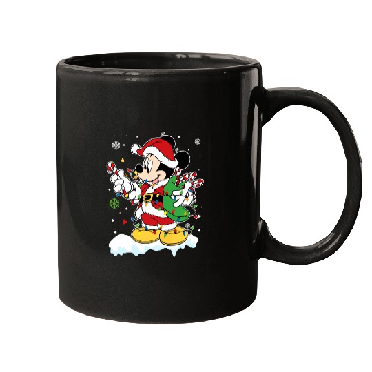 Disney Mickey And Friends Mickey Mouse Christmas Light Santa Mugs