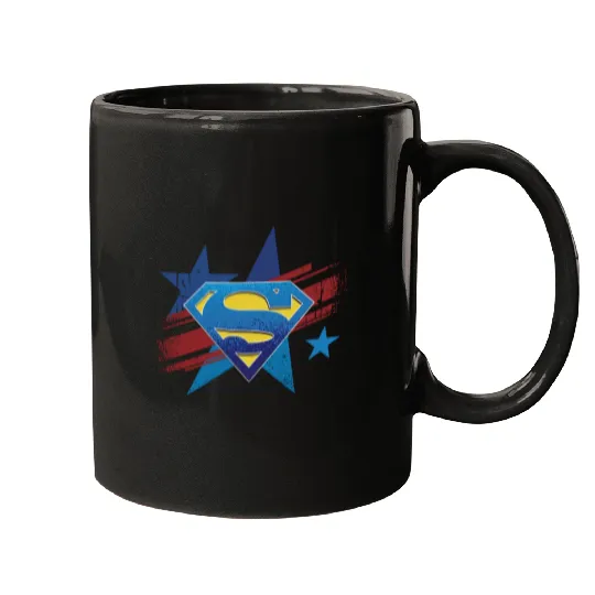 Superman Logo Patriotic Mugs