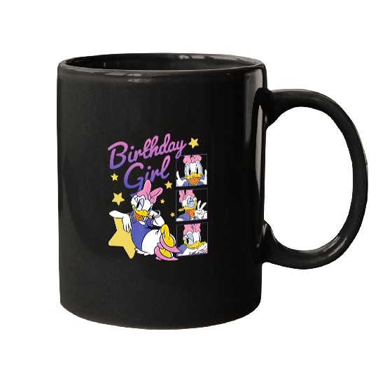 Disney Daisy Duck Birthday Girl Mugs, Disney Daisy Birthday Mugs