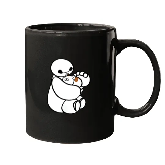 Lovely Baymax With Cat Mugs, Baymax With Cat Disney Mugs, Baymax Mugs, Big Hero 6 Mugs, Disney Gift