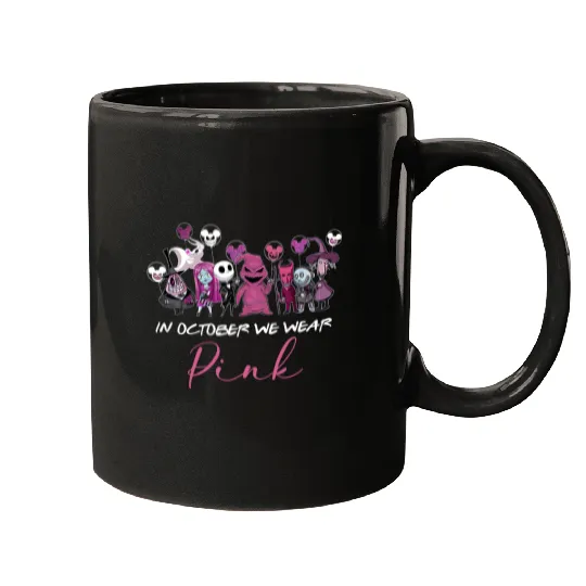 Disney Halloween Mugs, In October We wear Pink, Oogie Boogie 2022