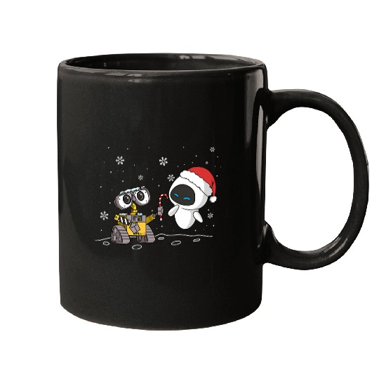 Disney Wall-E and Eve Christmas Holidays Mugs, Wall-E Christmas Mugs