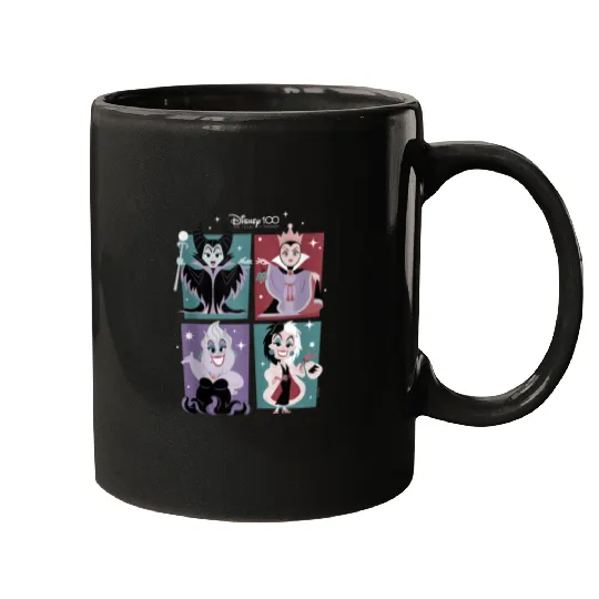 Disney 100 Celebrating 100 Years Of Villains Tan Mugs