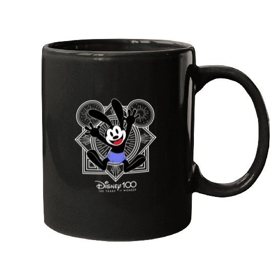 Disney Oswald The Lucky Rabbit Mugs, Oswald Mugs, Disney 100 Years of Wonder Mugs, Disneyland 100th Anniversary Mugs