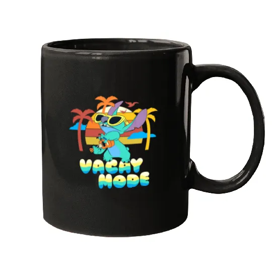 Disney Stitch Island Vacay Mode Retro Distressed Mugs, Disney Trip Mugs, Disney World Mugs