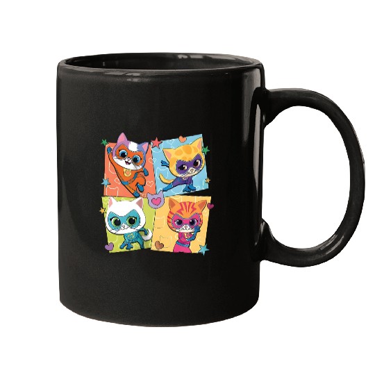 Discover Disney Junior SuperKitties Pounce, Full Team Mugs, SuperKitties Character Mugs