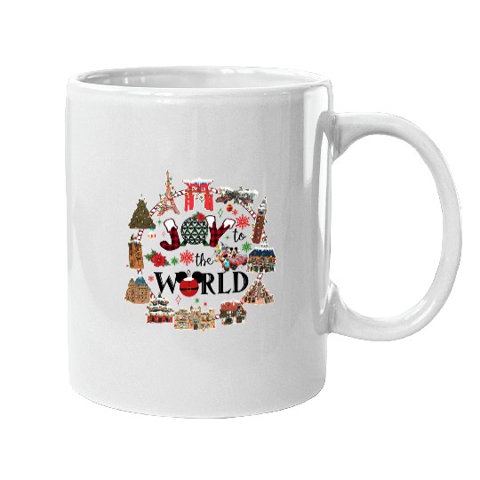 Epcot Christmas Mugs, Joy to the World Mugs, Disney Travel Mugs
