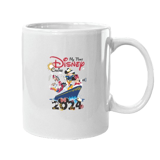 My First Disney Cruise 2024 Mugs, Captain Mickey Mouse And Friends Mugs