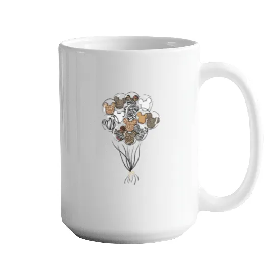 Mickey Balloons Animal Kingdom Mugs, Disney Safari Mugs