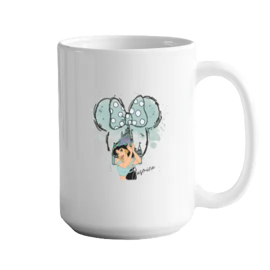 Jasmine Princess Mugs, Princess Jasmine, Disney Jasmine Princess, Watercolor Disney Princess Mugs