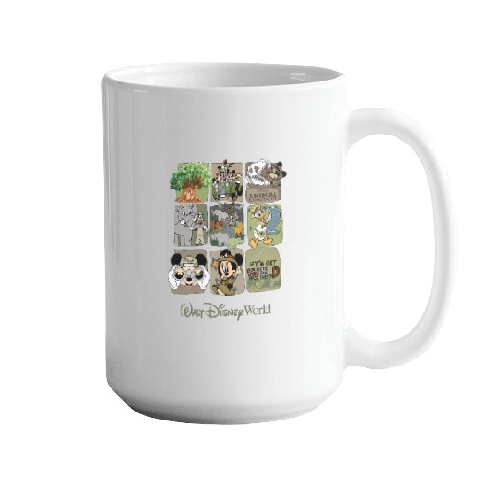 Disney Animal Kingdom Mugs, Vintage Animal Kingdom Mugs, Mickey Safari Mugs