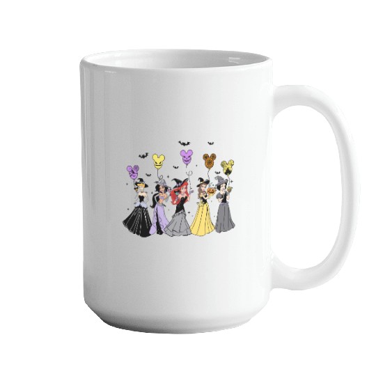 Disney Princess Characters Halloween Balloon Mickey Ears Mugs, Disneyland Vacation Halloween Party Gift