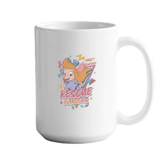 Gadget Hackwrench Mugs, Retro Disney Mugs, Rescue Rangers Mugs, Chip and Dale Mugs