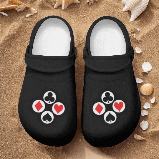 Poker Suits Circle Vector Nurse Clogs