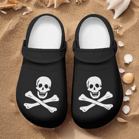 Skull and Crossbones Nurse Clogs