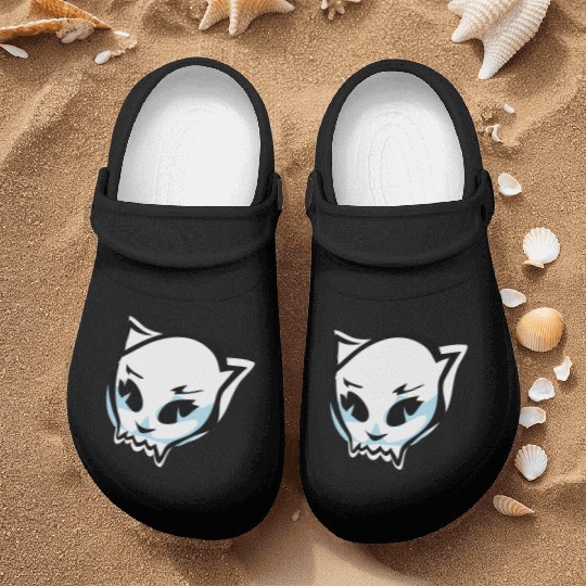 cat skull Nurse Clogs