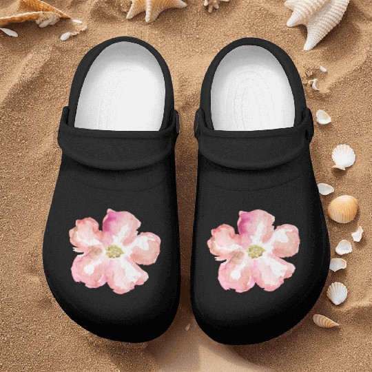 watercolor floral nature design Nurse Clogs