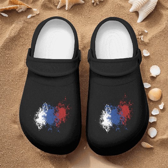 russian splatter Nurse Clogs