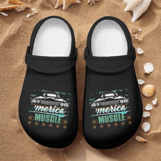 'Merica Muscle Car Nurse Clogs