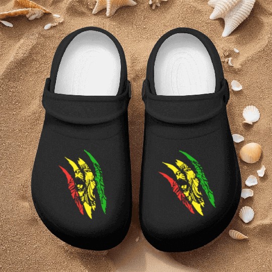 Lion Of Judah - Reggae Music Rastafari Rasta Gift Nurse Clogs