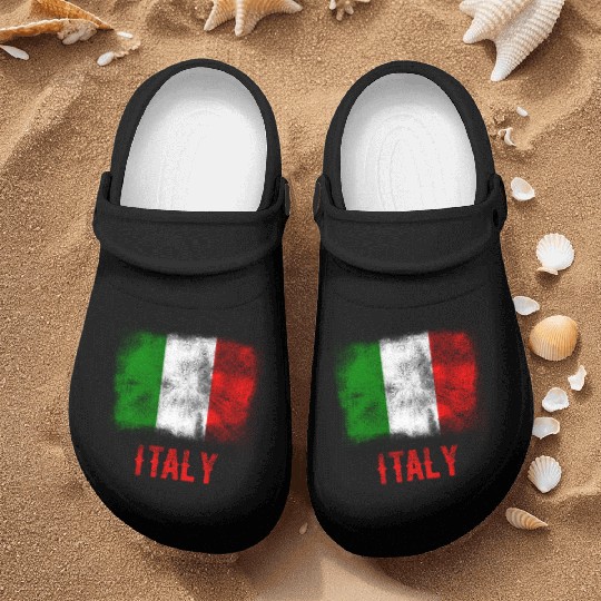 Italy Women Men Italian Nurse Clogs Italia Flag Vintage