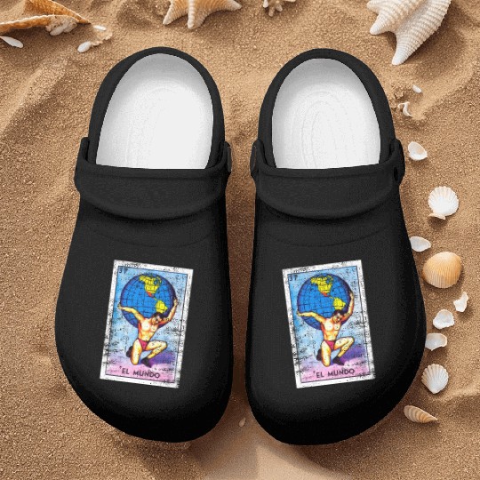 El Mundo Mexican Loteria Bingo Card Nurse Clogs