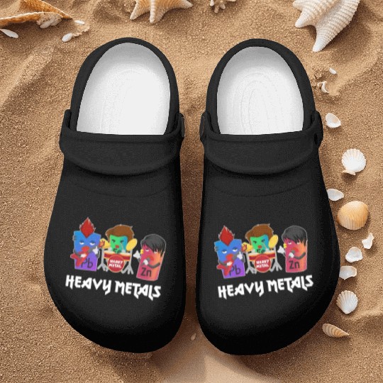 Funny Heavy Metals Chemistry Elements Rock Band Nurse Clogs