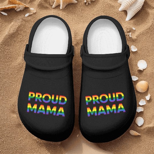 Proud Mom MAMA LGBT LGBTQ Gay Pride Mother Parent Nurse Clogs